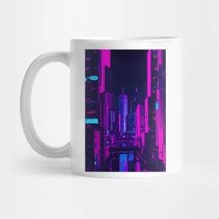 Cyberpunk Cityscape Neon Futuristic City Mug